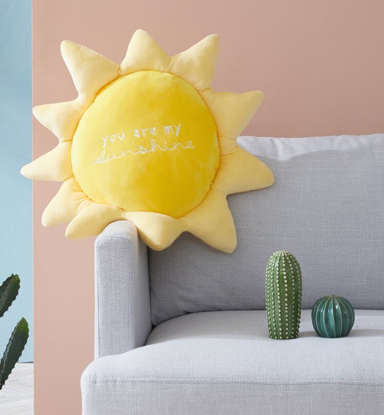 Leuke Creatieve Regenboog Zon Cloud Knuffel Gevuld Zon Bewolkt Natuurlijke Weer Zachte Pop Home Decoratie Kussen Kinderen Speelgoed: sun