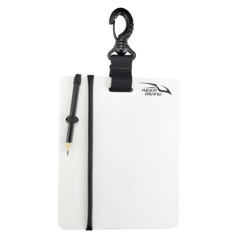 Pizarra para escribir bajo el agua y bucear, tablero de engranajes con clip giratorio y lápiz para deportes acuáticos, accesorios para piscinas y buceo