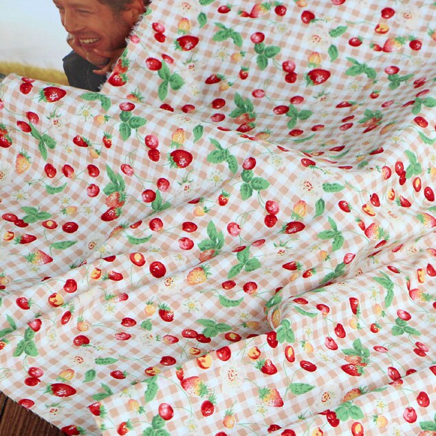 Groene Bladeren Pastorale Stof Gedrukt Bloemen Rok Katoenen Stof Voor Handgemaakte Diy Katoenen Baby Jurk Materiaal: yxbd244