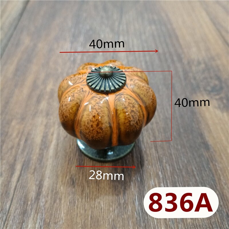5 st / pack 40mm pumpa keramik knopp vintage färgglada byrå dörrknopp zink legering köksmöbler handtag skåp låda dra: Stil a  x 5 st