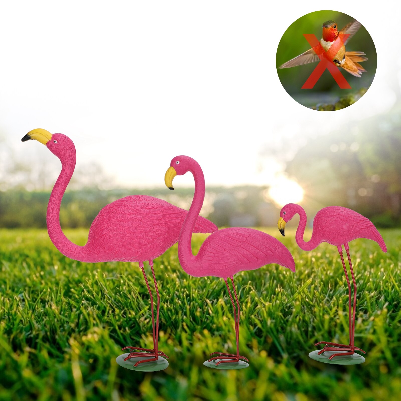 Figuras de pájaros de plástico de alta simulación, decoración de césped, protectores de jardín