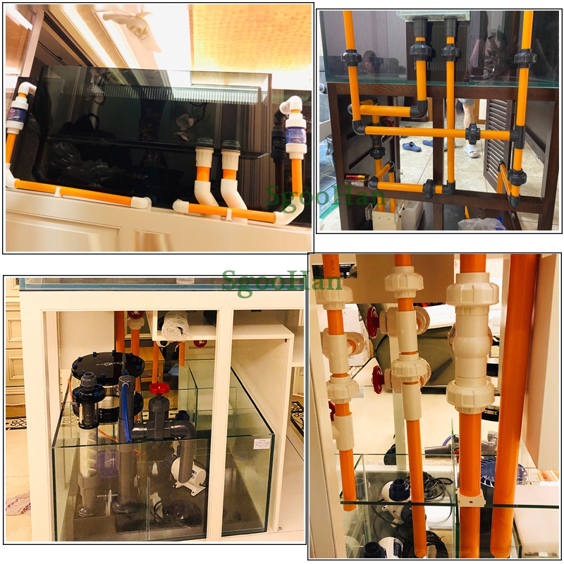 2 stks Oranje OD 20 ~ 50mm PVC Pijp Aquarium Aquarium Buis Huis Tuin DIY Irrigatiesysteem Watering fittingen 49 ~ 50 cm Lange