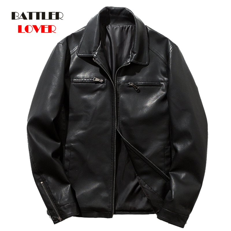 Mænd split læder jakke herre vinter outwear biker lynlås motorcykel læder jakke mandlige hip hop punk jakker