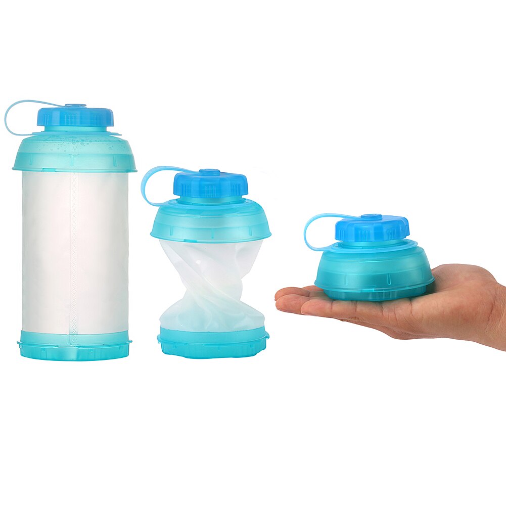750Ml Opvouwbare Fles Water Herbruikbare Siliconen Lichtgewicht Compact Voor Fietsen Backpacken Vissen Klimmen Drinkfles