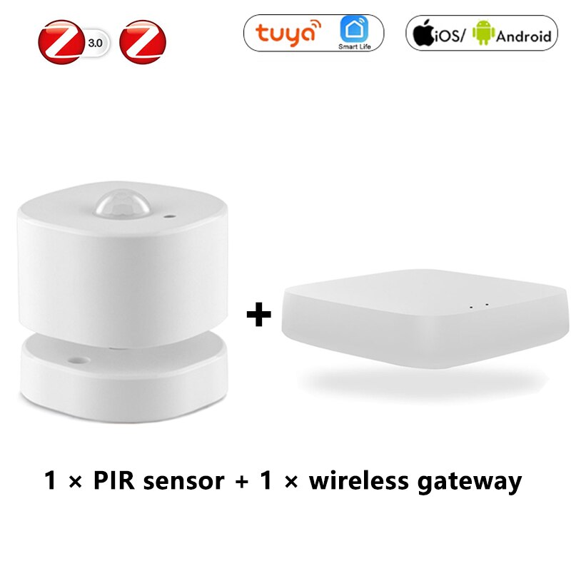 ZigBee PIR Motion Sensor Human Sensor Detector Smart Life Tuya App Control Intelligent Linkage Smart Home Alarm System: Sensor and Hub