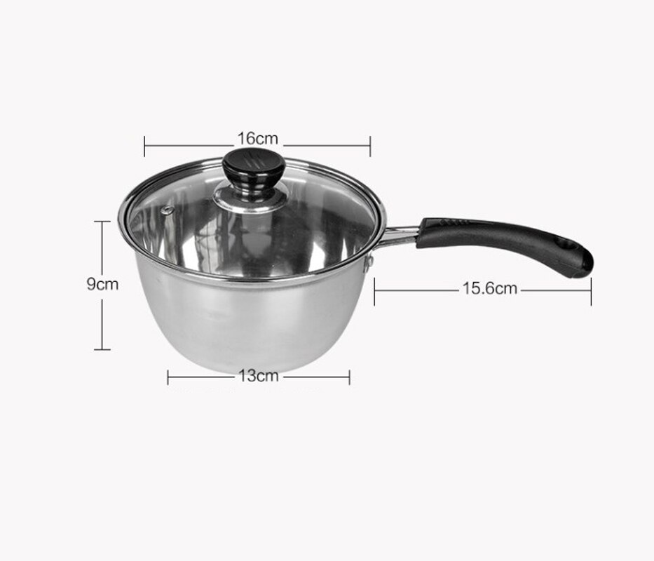 Stainless steel pot non-magnetic curved milk pot Korean multi-purpose cooker