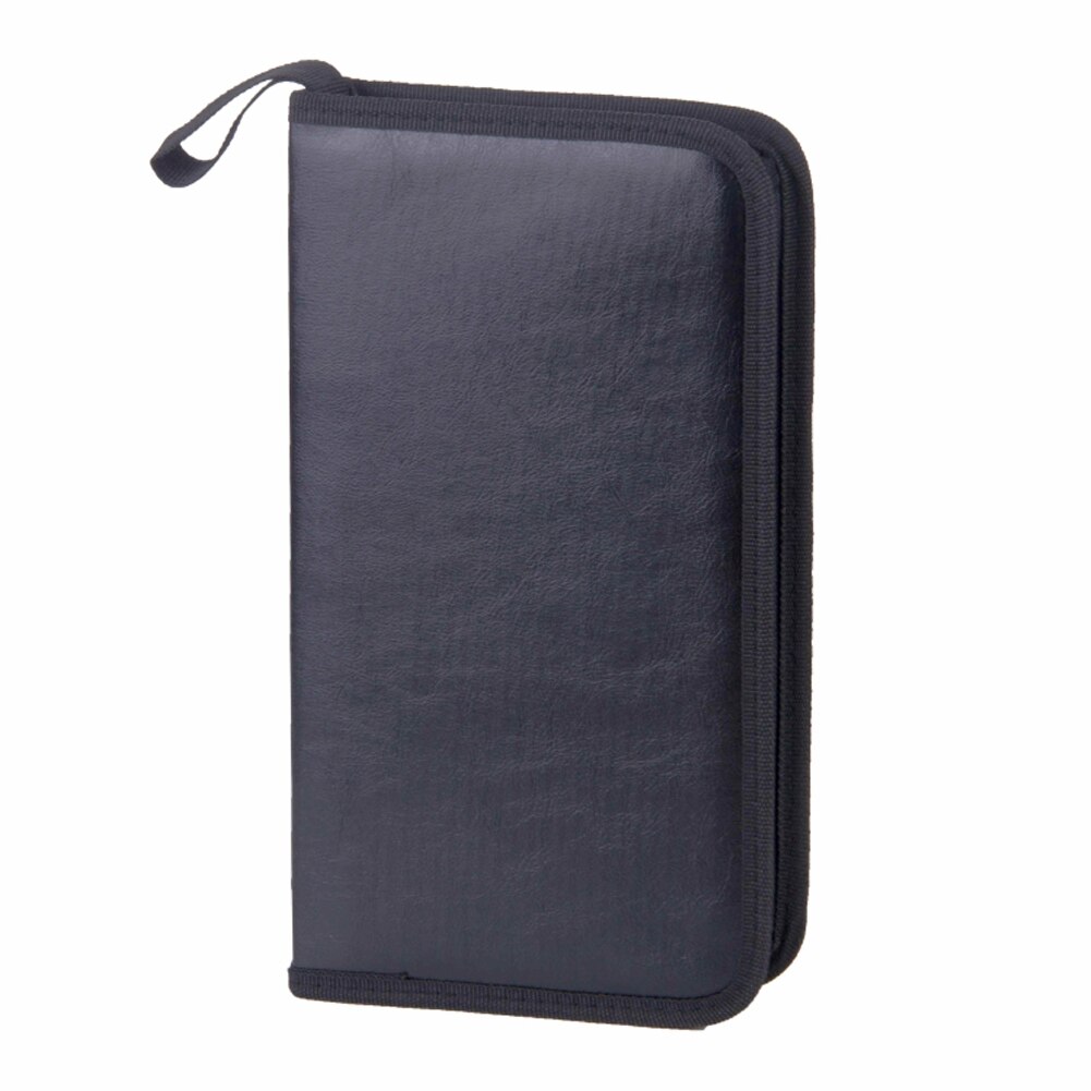 80 Mouw Kunstleer Bescherming Cd Tas Dvd Tool Draagtas Auto Houder Grote Capaciteit Multifunctionele Opslag Rechthoek