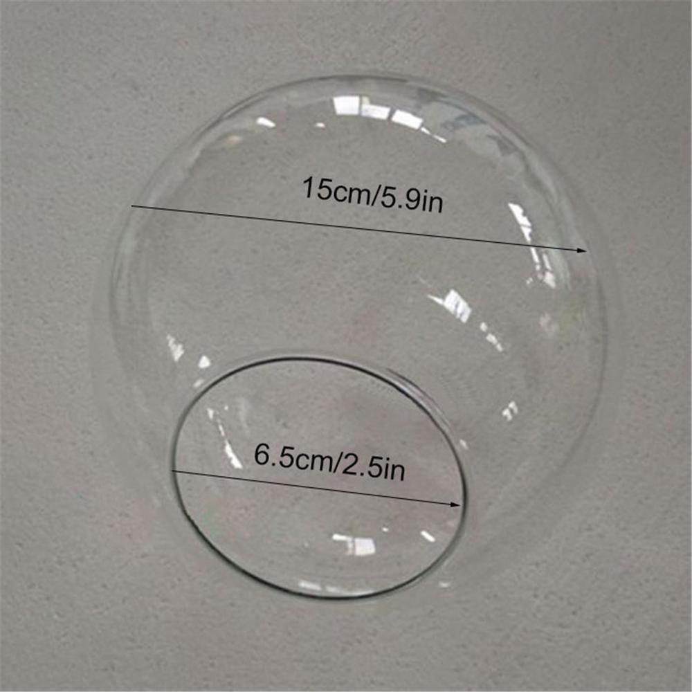 Suspension en verre transparent, couvercle de lampe en forme de globe, lumière d'intérieur, luminaire d'intérieur, luminaire d'intérieur, accessoires, d13 cm, d15 cm, d20 cm: D15cm