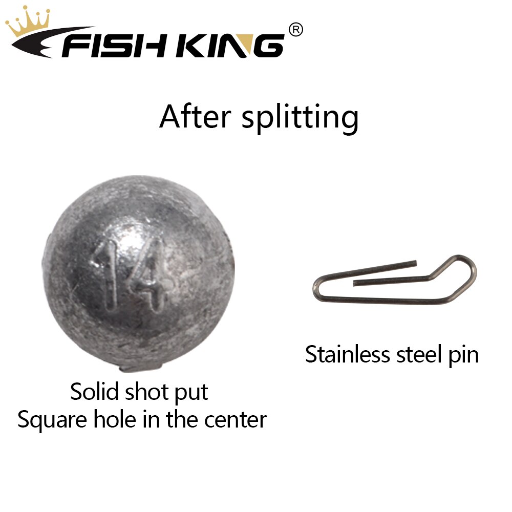 Fish king 5 stuks/pak 6g 8g 10g 12g 14g 18g vislood zinklood visaccessoires jigkop lood kogelgewicht zacht kunstaas texas rig