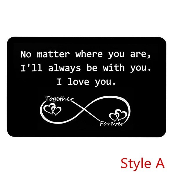 Year Love Note Boyfriend Engraved Wallet Cards Inserts Anniversary party favors Christmas for Husband Men: A