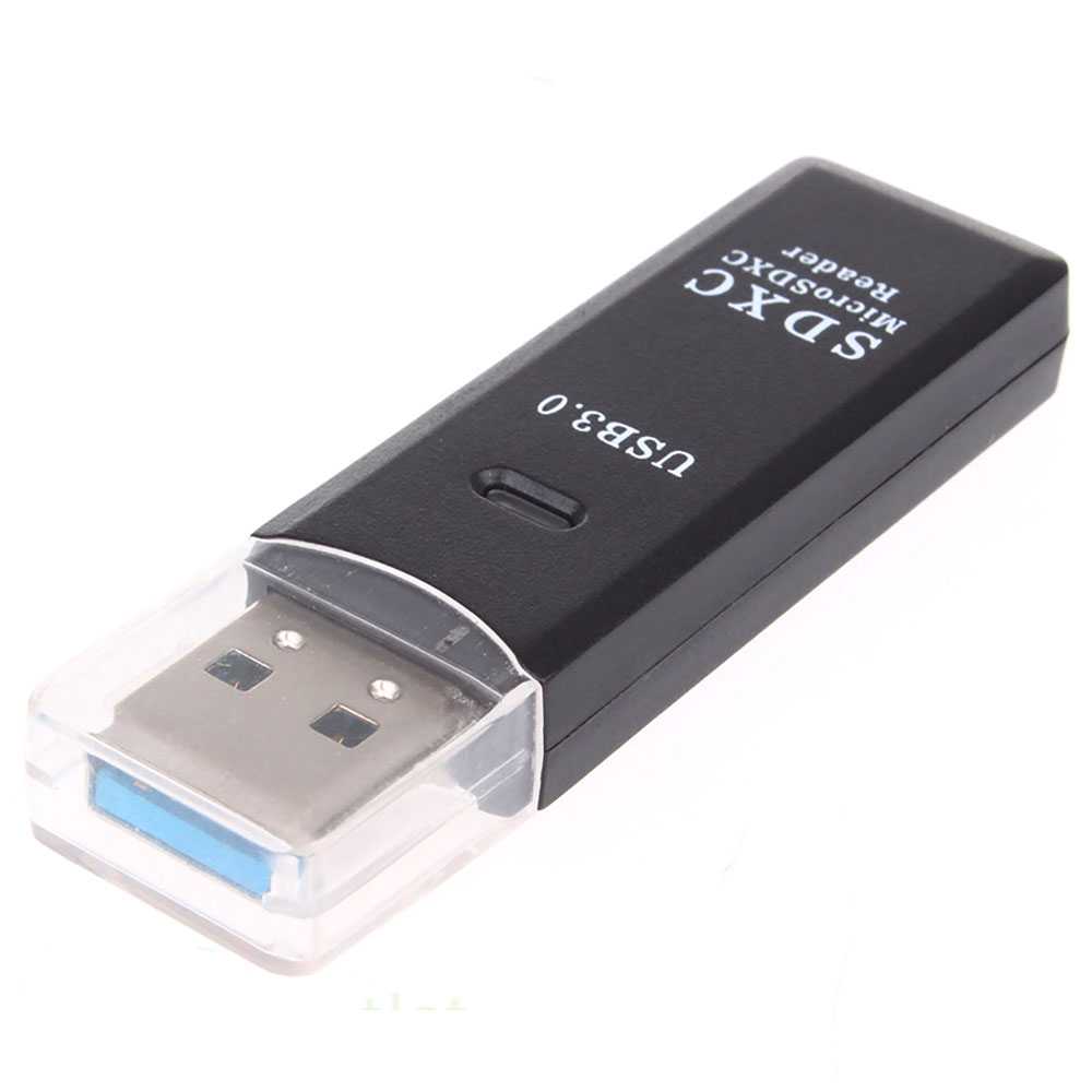 Usb 3.0 Memory Card Reader High Speed Adapter Ondersteunt Tf/Sd/Sdhc/Sdxc/Micro Sd Zwart compatibel Met Windows Os