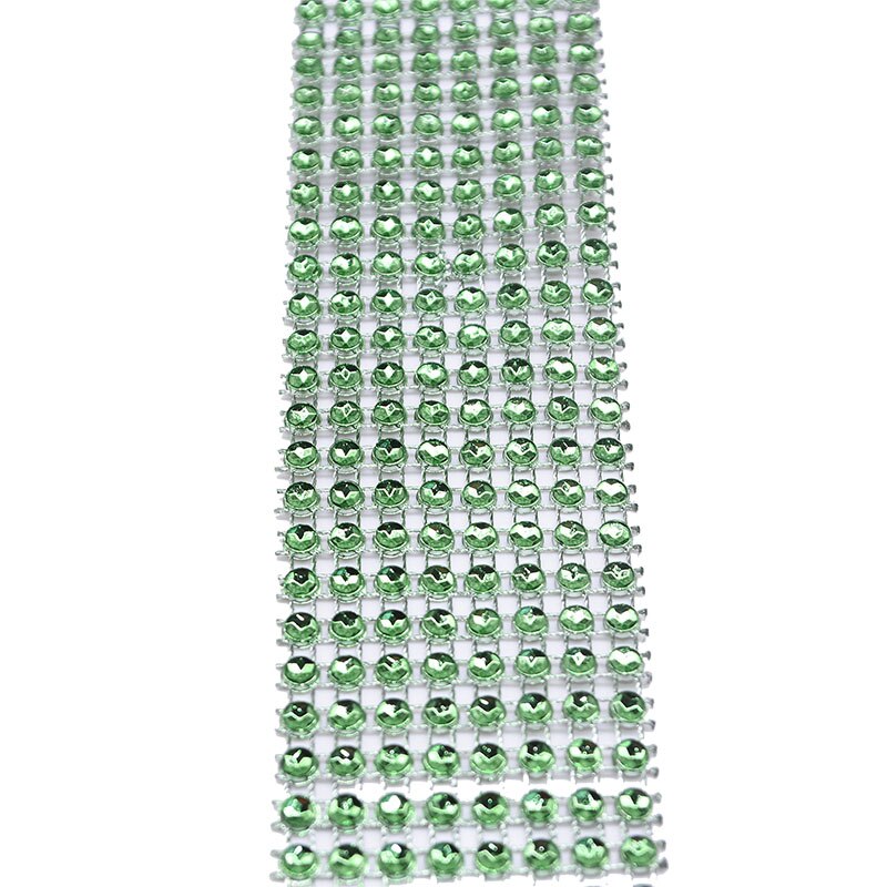 2 mètres 4cm rubans en maille diamantée bling rouleau de maille strass argenté décoration de fête à domicile ruban cristal artisanat fait main: Vert / 2 mètres