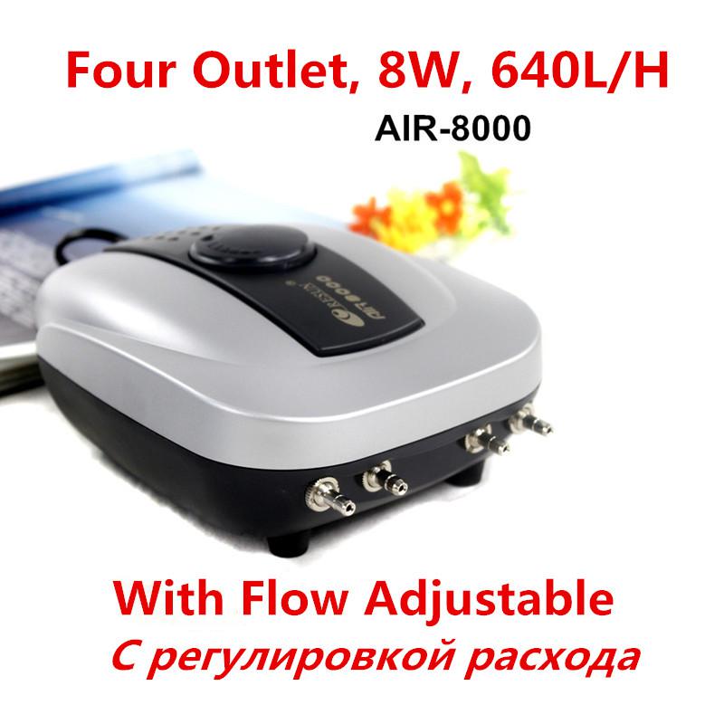 Aquarium Mini Air Compressor Fish Tank Silent Air Pump Oxygen Maker Pump Aerator Aquarium Accessories Used With Air Stone Valve: Gray