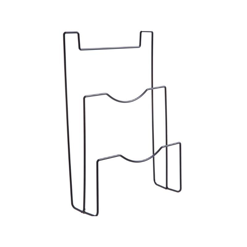 Kjøkkendør bak jern oppbevaringsstativ pannelokk holdere spikerfri skapdør henger stativer for skjærebrett grytetrekk: Svart