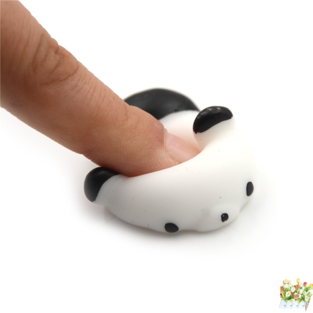 1PCS Cute Kawaii Decompress Anti-stress Squishy Panda Mochi Squeeze Stretchy charms Phone Straps