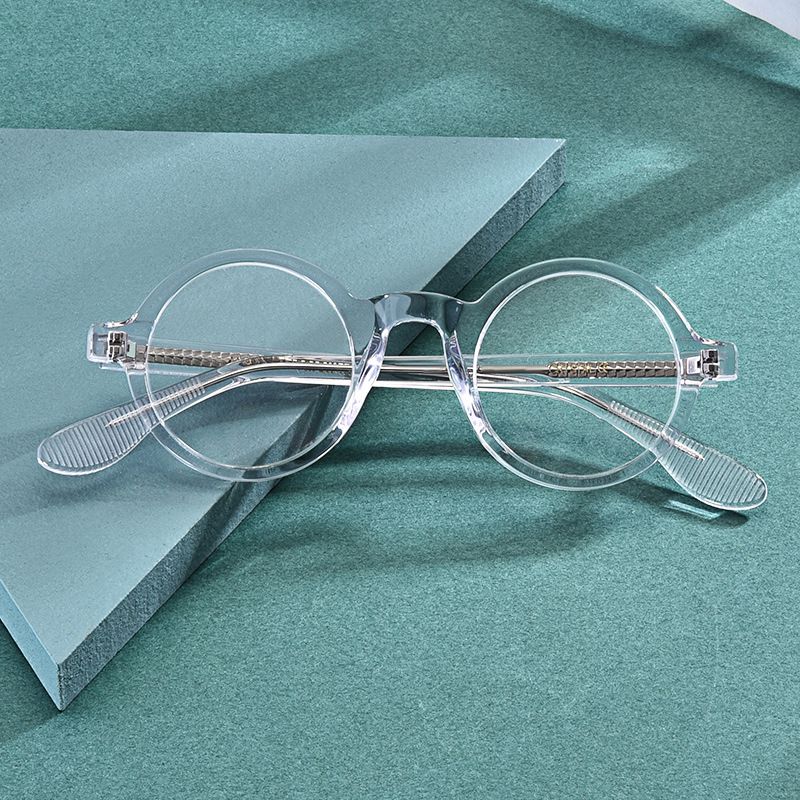Retro Small Round Glasses Frame Men Hand-Made Acetate Vintage Prescription Eyewear Myopia Women ZOLMAN