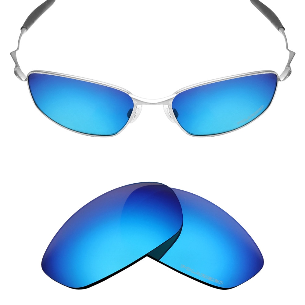 Mryok + polariseret modstå udskiftning af linser til oakley whisker solbriller isblå