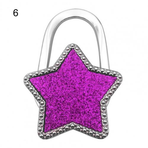 Taske krog skinnende folde zink legering rhinestone krone stjerne bordkant håndtaske bøjle til hjemmet nøglering sød taske vedhæng: 6