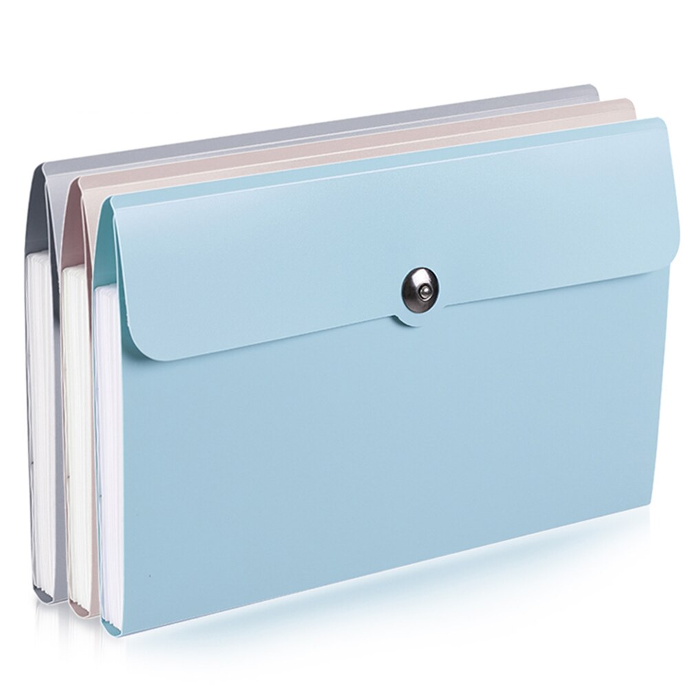 8 pockets A5 File Folder Multi-function Binder Organ Bag Ticket Folder Filing Clip Document Clip Office Supplies Ticket Storage