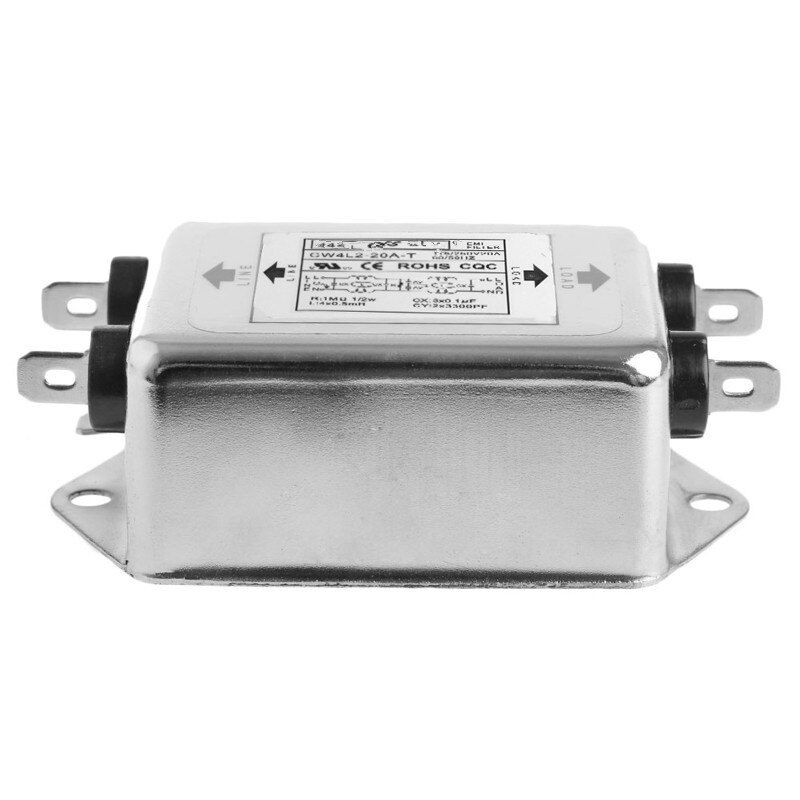 Power EMI Filter CW4L2-20A-T Monophasic Enhanced AC 220V 50/60 HZ