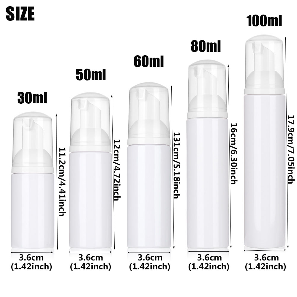 30/50/80Ml Plastic Schuim Pomp Fles Lege Gezicht Wimpers Cosmetische Fles Cleaner Zeepdispenser Schuim Fles pomp Container
