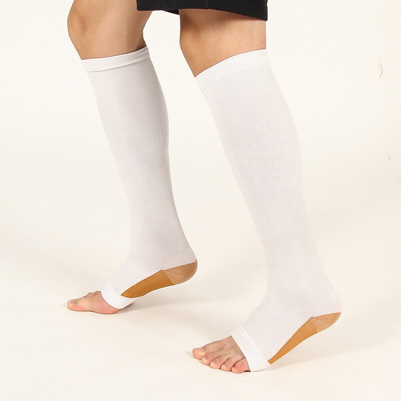 Compression Stockings Pressure Nylon Varicose Vein Stocking Stretch Pressure Circulation Stock Compression Stockings Varicose: White