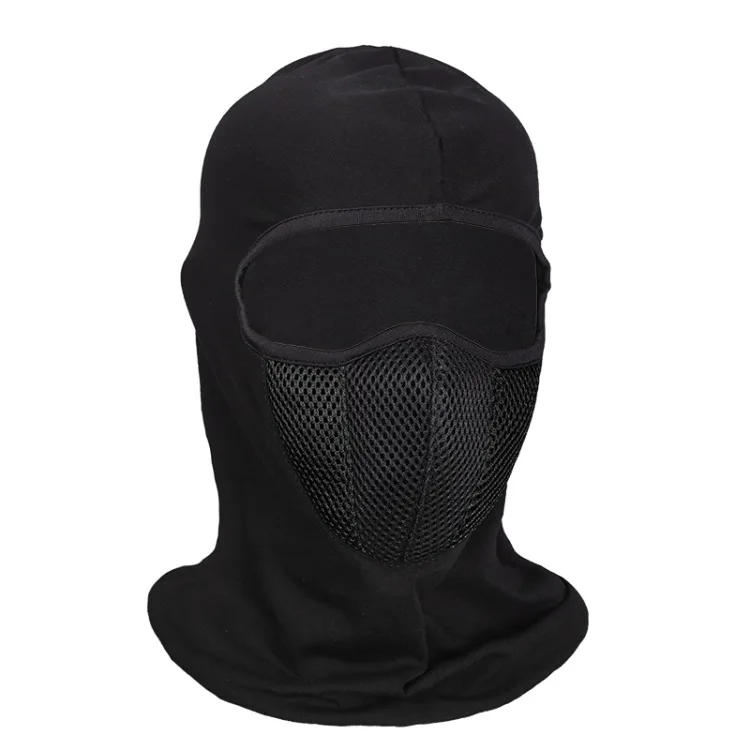 Ademende Bivakmuts Motorfiets Full Face Mask Cycling Motorcross Helm Capuchon Moto Riding Nek Face Capuchon Moto Accessoires: Black
