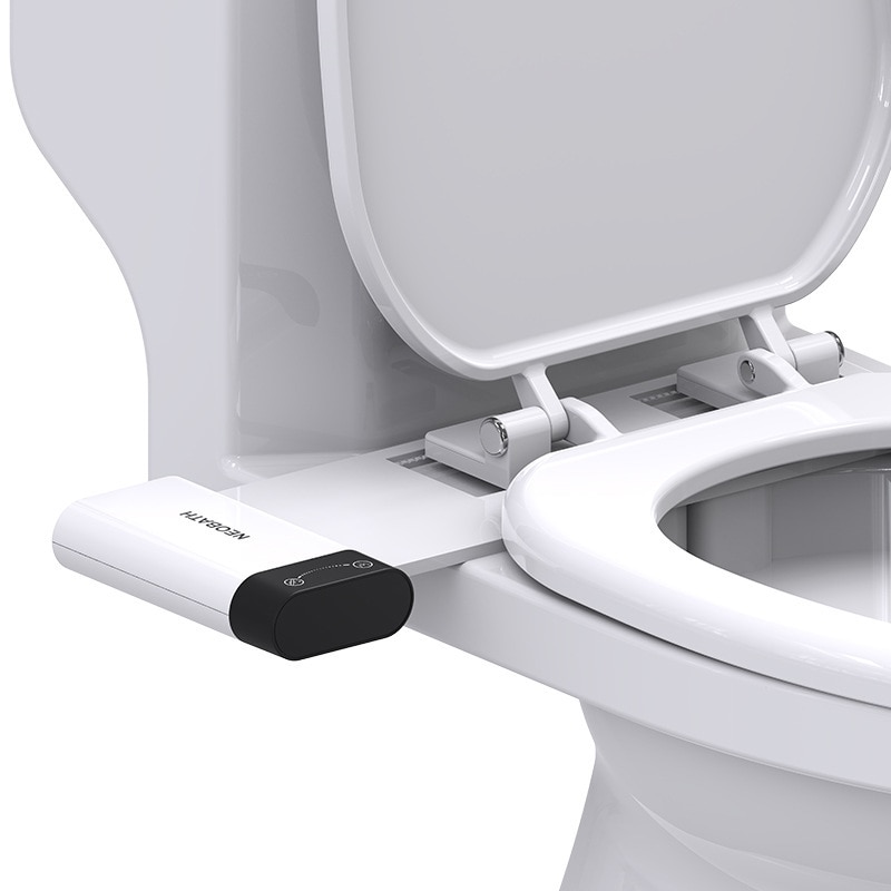 Ultratunn spruta icke-elektrisk toalettsits bidéfäste dubbelmunstycke färskvattenspray för personlig hygien
