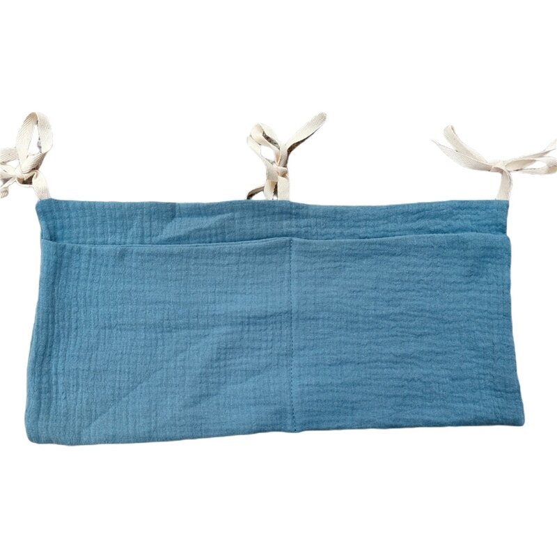 Sac de rangement pour jouets, bouteille de couches en coton pour berceau, sac de rangement pour jouets, utilisé pour ranger les vêtements de bébé, facile à accrocher,: BL
