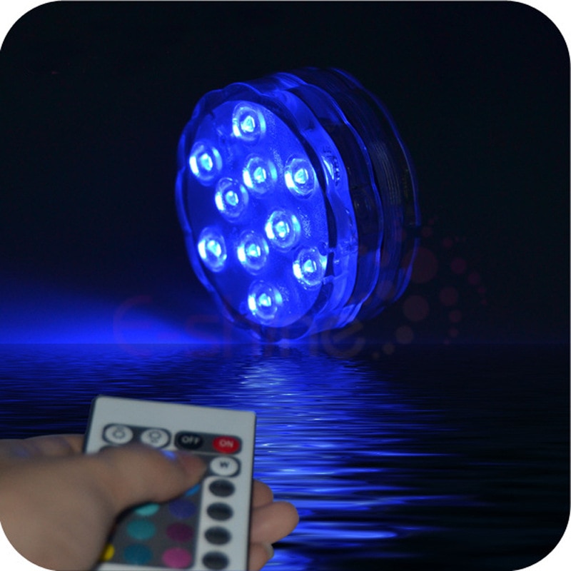 4/6/10 stk led undervandslys rgb dyklampe fjernbetjening udendørs  ip68 vandtætte havepool festlampe levende lys