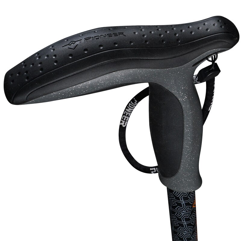 T-handle Hiking Carbon Fiber Walking Cane Trekking Poles Ultralight Telescopic Alpenstocks 49cm-100cm Trail Sticks Canne