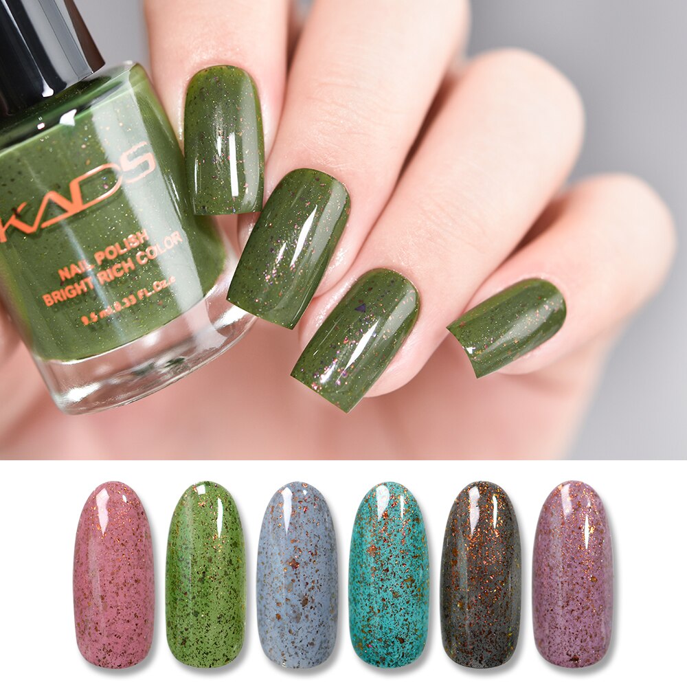 Kads 9.5 Ml Mica Nagellak Onregelmatige Flakie Pailletten 6 Kleuren Optioneel Nail Art Geschilderd Polish Vernis Lak Voor nail Art