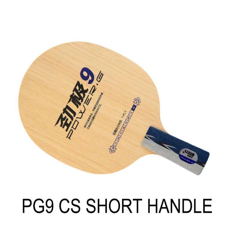 Raquetas de tenis de mesa originales DHS Power G9 (PG9) ataque rápido con bucle raquetas de tenis de mesa raqueta deportes de interior: CS short handle