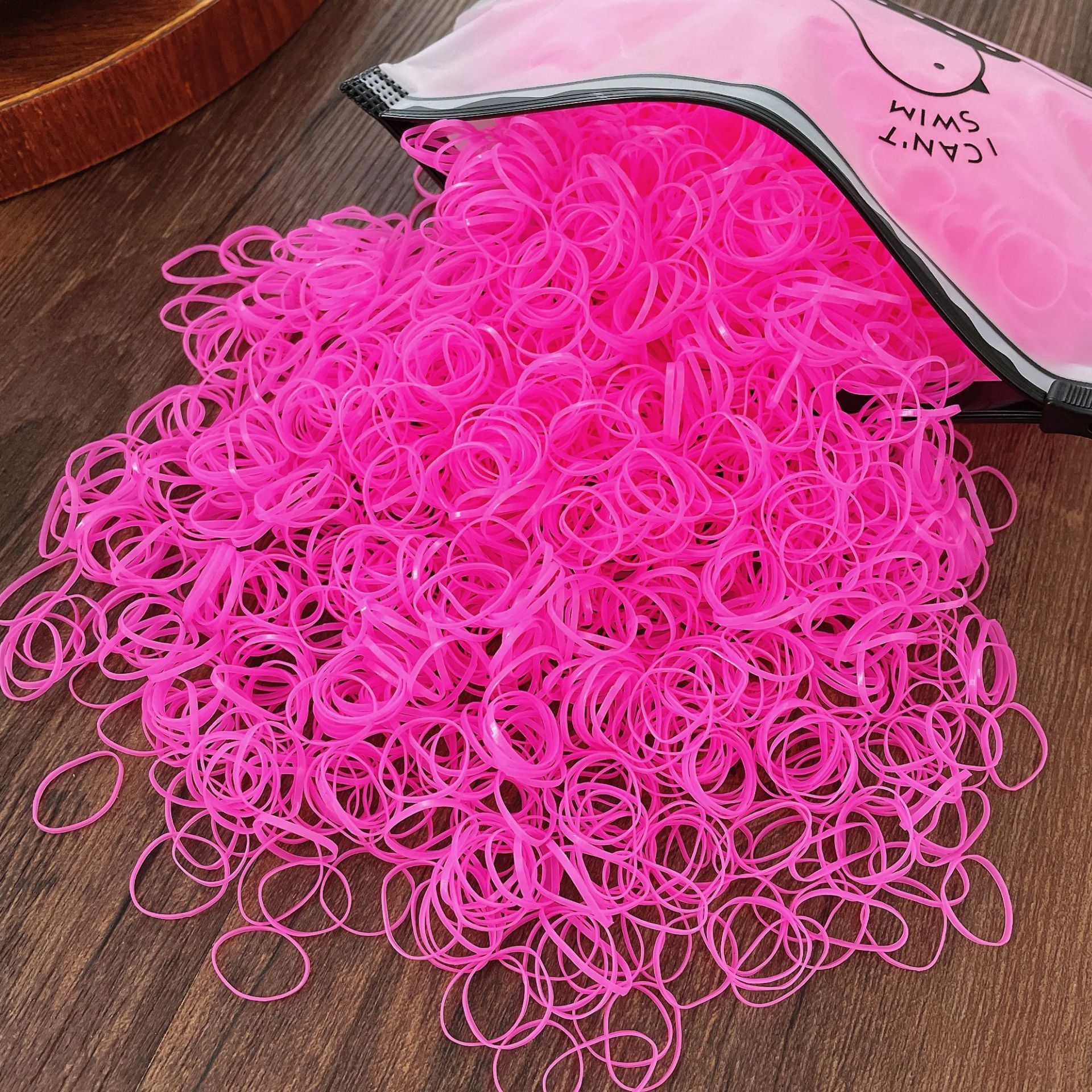 500/Pack Girls Colorful Small Disposable Hair Bands Thicken Elastic Rubber Band Ponytail Holder Hair Accessories: Ivory