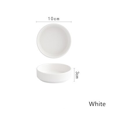 Styl skandynawski matowy zastawa stołowa jednokolorowy maselniczka talerz na owoce przyprawa danie talerz ceramiczny danie mały talerz: biały
