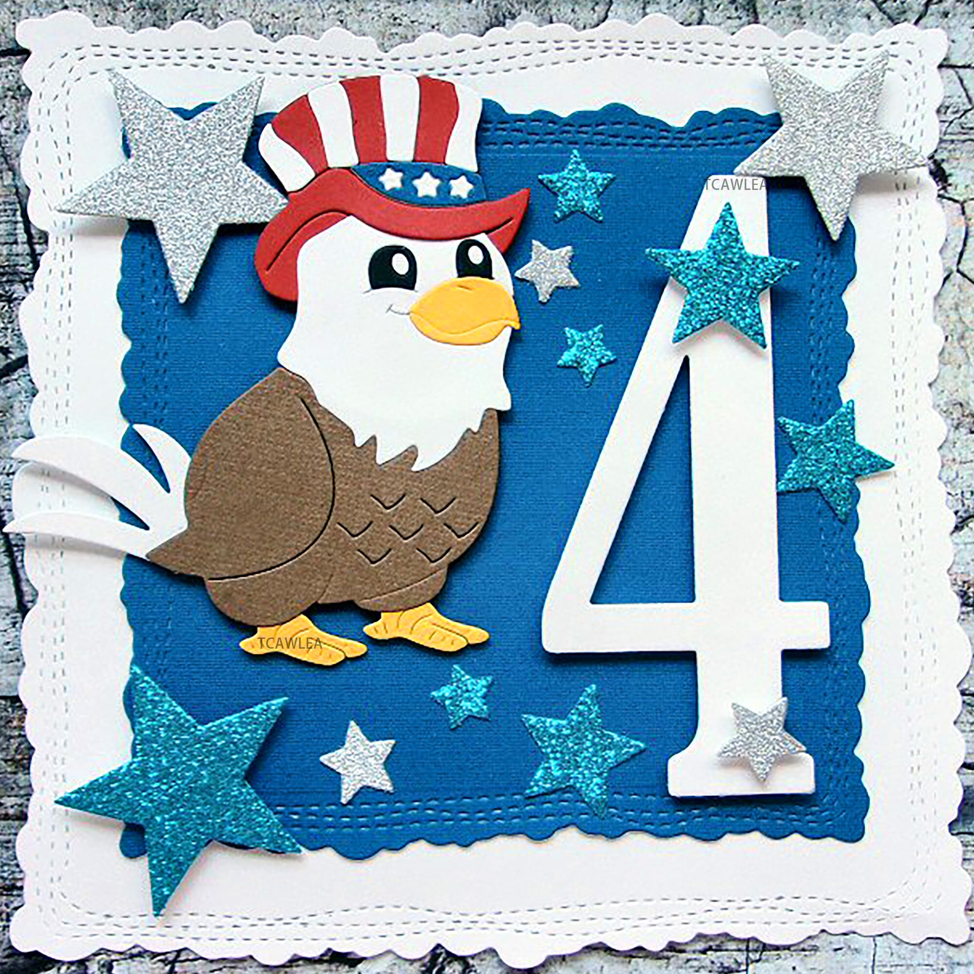 Härlig örn med hatt metall skärformar söta fåglar djur stencil för gör-det-själv scrapbooking-kort dekorativa präglingsmatriser
