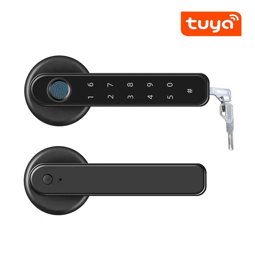 Tuya APP Remote Control Intelligent Fingerprint Password Single Latch Deadbolt Lock