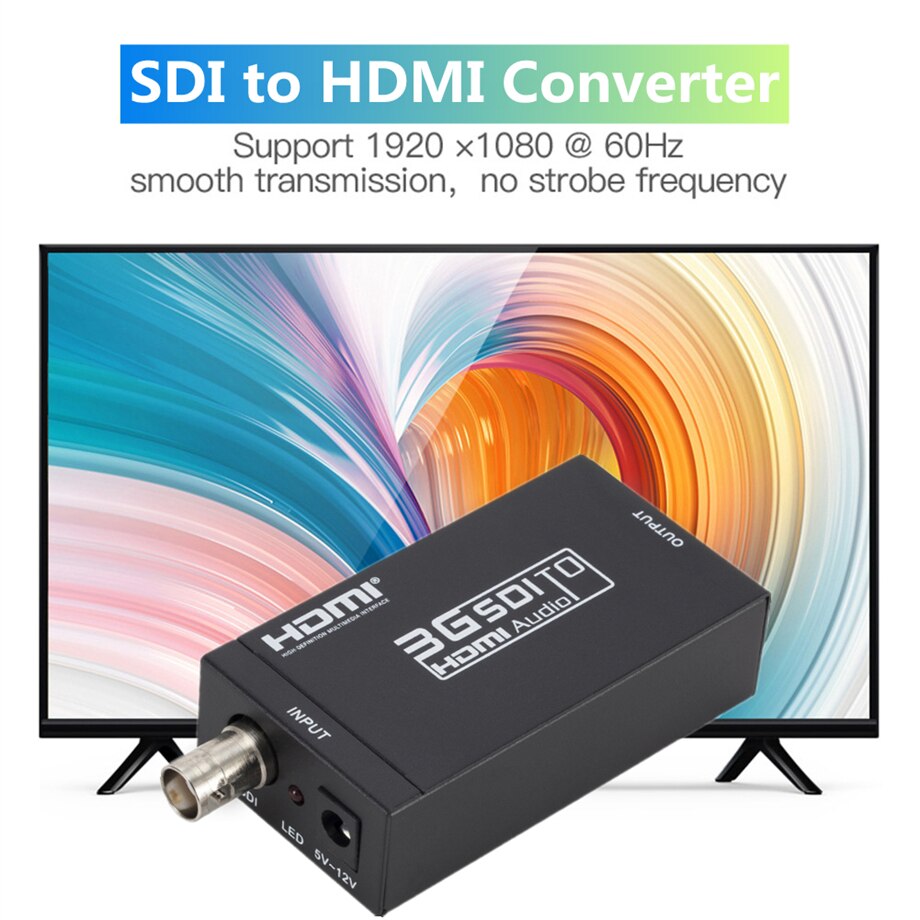PzzPss 3G hdmi-kompatybilny konwerter SDI SDI Adapter Audio HD-SDI/3G-SDI Adapter BNC 1080P konwerter DAC do monitora HDTV