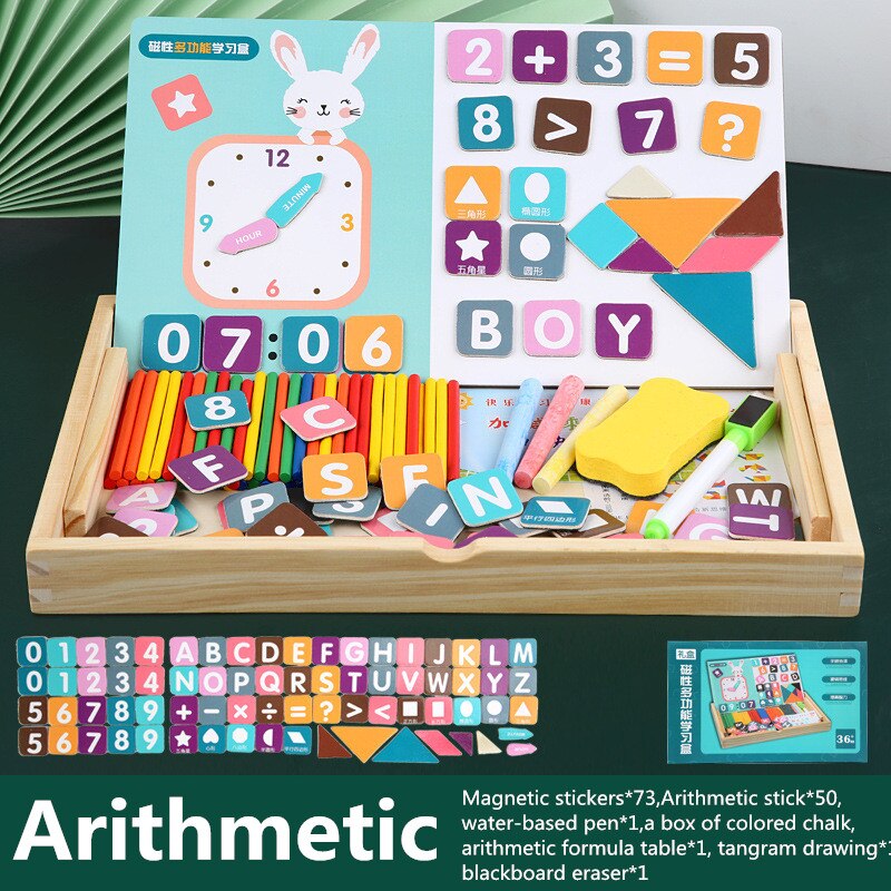 Cartoon Baby Houten Magnetische Puzzel Figuur/Dieren/Voertuig Tekentafel Box Kleuterschool Vroege Educatief Speelgoed Cadeau Voor Kinderen: A2