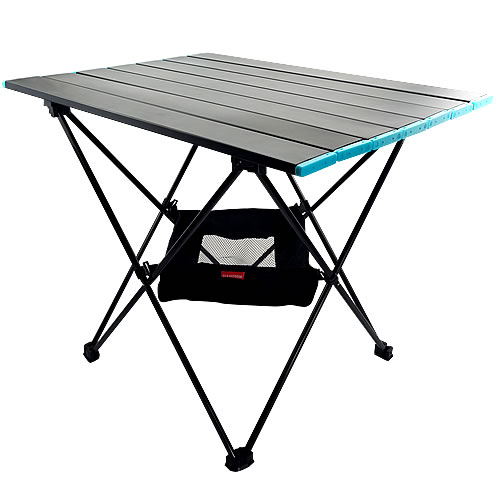 Portable Foldable Table Outdoor Camping Aluminum Table BBQ Picnic Hiking Desk Travel Fishing Folding Desk With Storage Bag: 02