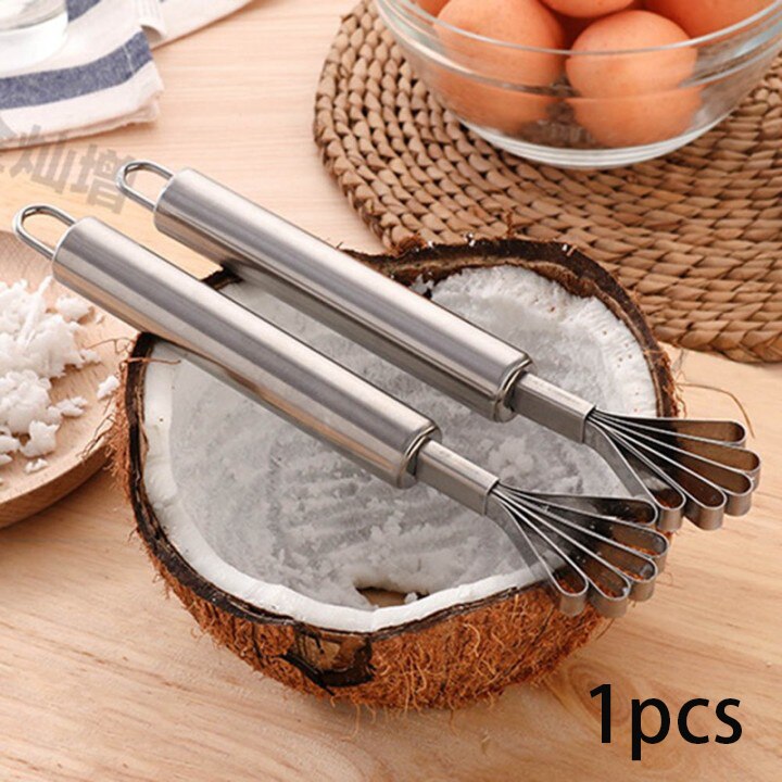 1pc Durable Coconut Planer Stainless Steel Coconut Scraper Coconut Shredding Tool Fish Scale Remover Kitchen Gagdet