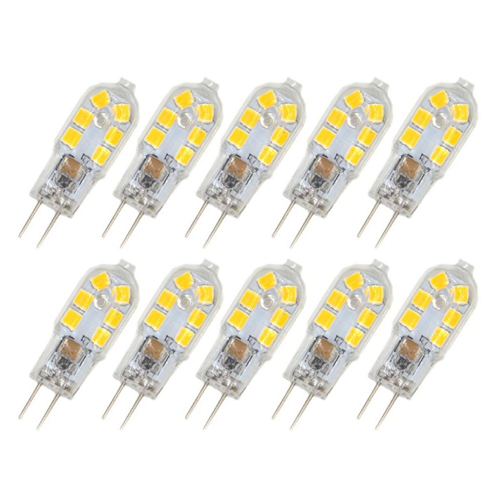Beeforo G4 LED Lamp 2835 12led 20 W Halogeenlamp Equivalent, DC 12 Volt, Warm Wit/Wit 3000 K, 6000 k 360 Graden (10 pack)