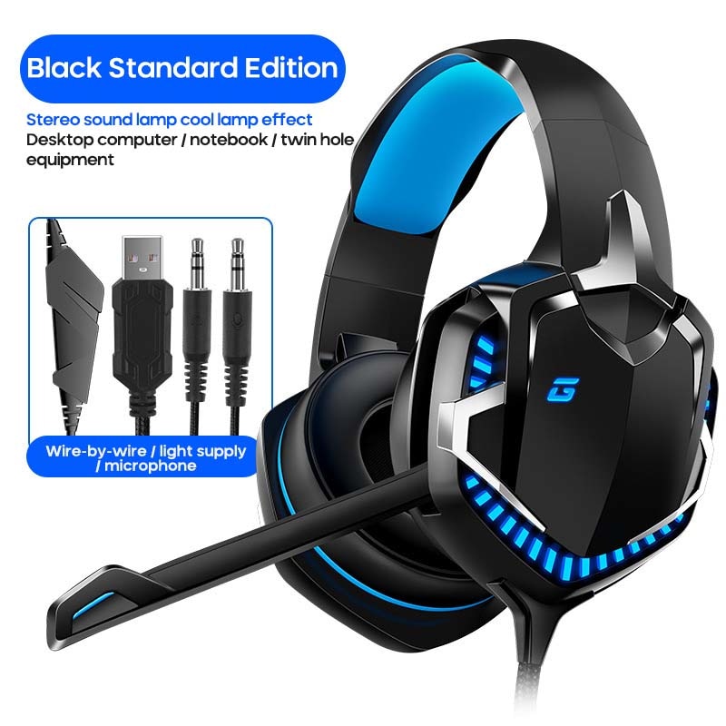 Headsets Wired Game Earphones 7.1 Gaming Headphones Deep bass Stereo Casque with Microphone for PS4 xbox PC Laptop gamer