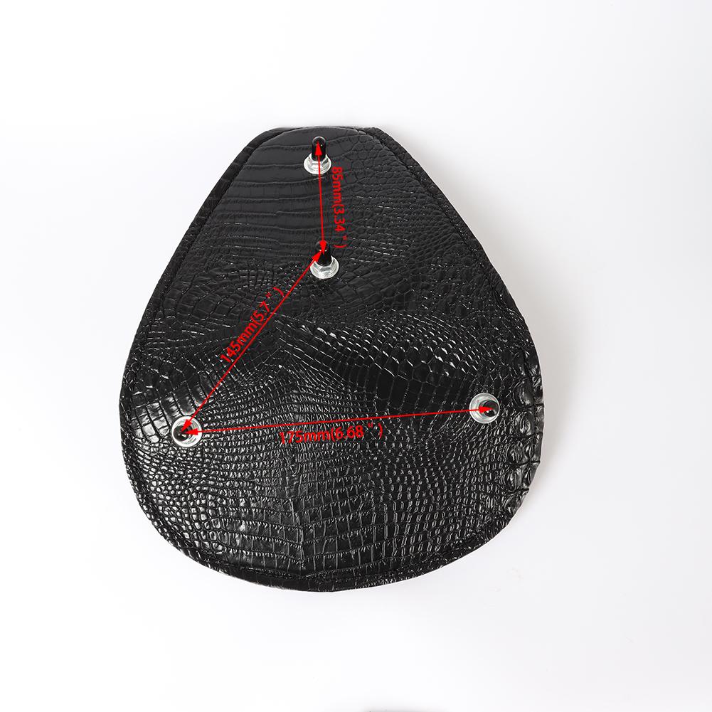 Qiilu motorcycle seat, PU leather, vintage, cafe, racer, flat seat