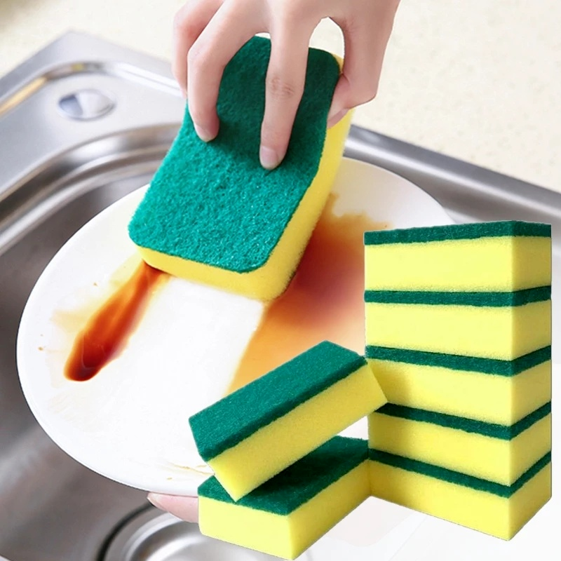 Dishwashing Sponge Kitchen Nano Emery Clean Rub Pot Rust Focal Stains Sponge Removing Kit Cleaning Brush Sponges Scouring Pads