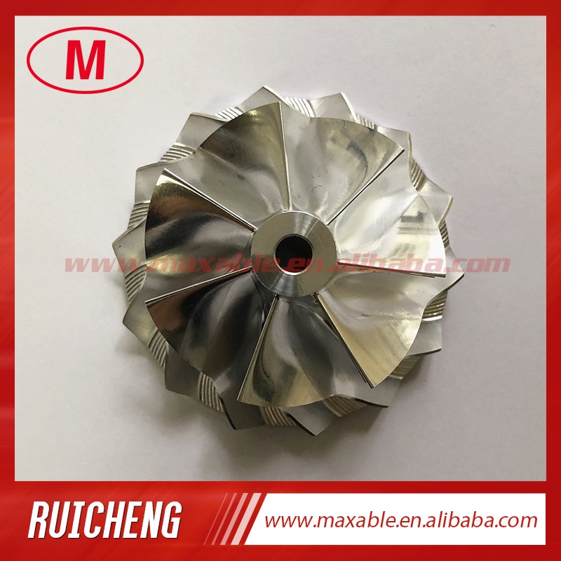 TD04 42.55/53.19mm 7 + 7 blades turbo billet/frezen/aluminium 2618 compressor wiel