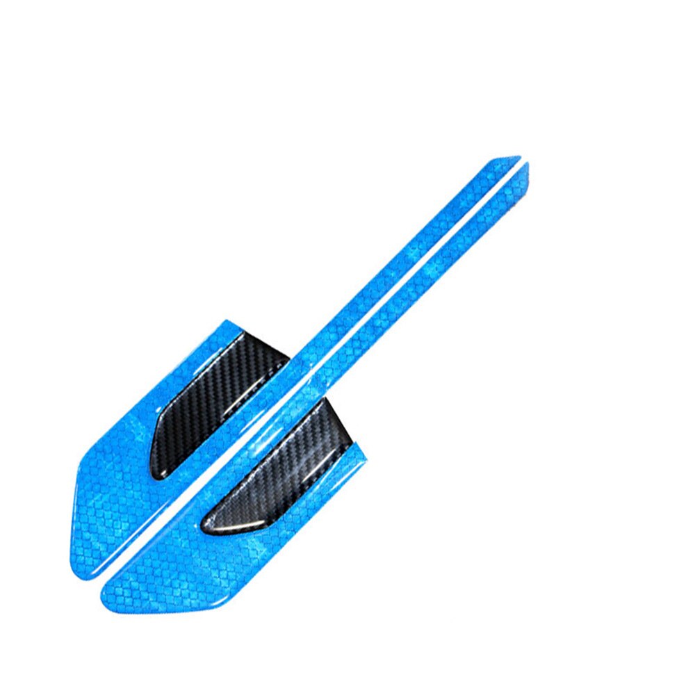 2 stuks/set anti-botsingswaarschuwingsmarkering voor fiets, vrachtwagen, motor, auto, reflecterende strip, veiligheidsstickers voor auto's, wielfolie, waarschuwingstape: Blauw