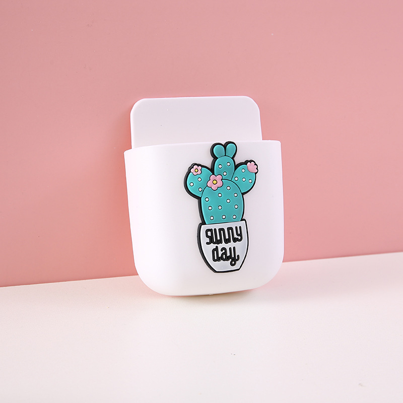 Stationery Organizer Desk Wall Mounted Storage Box with Sticker Pen Holder Bedroom Washroom Organizer Box School Stationery: green
