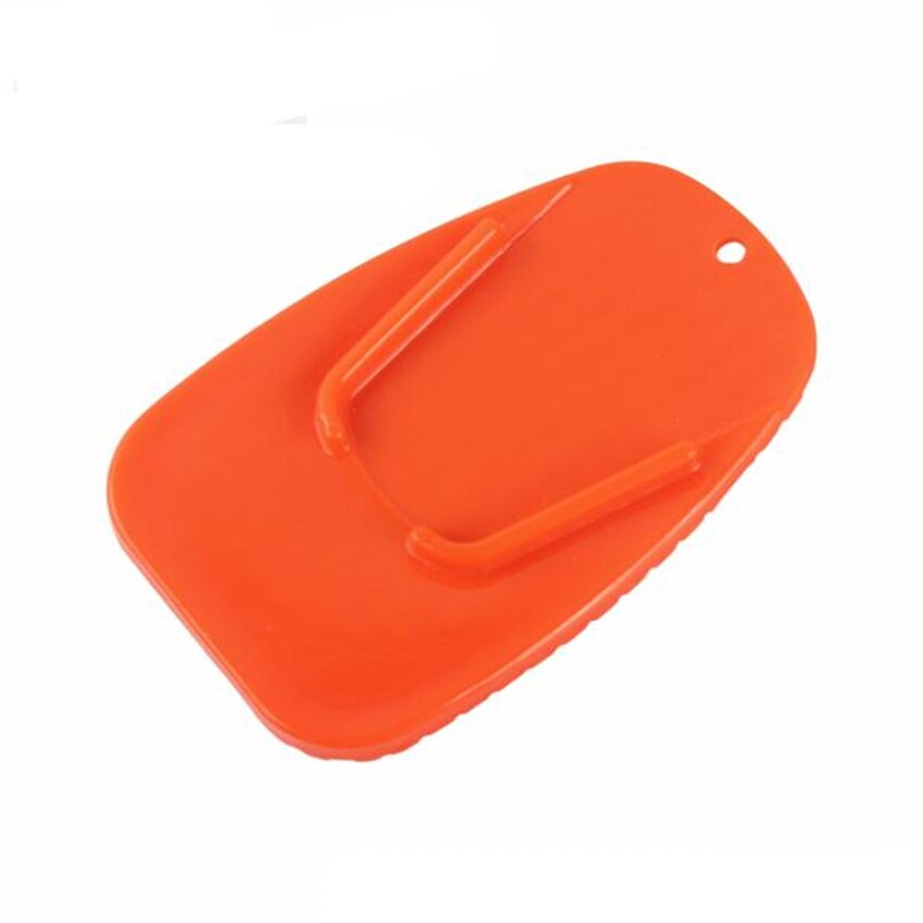 Soporte de pata de cabra para motocicleta, placa de apoyo de pie de motocicleta de plástico, placa antideslizante, almohadilla de estacionamiento, rojo, azul, negro, naranja: Naranja