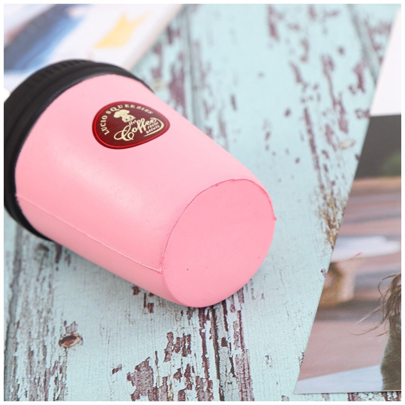 Softpusimulationkaffekopparlågstudsleksaker mobiltelefonremsnyckelkedja brödstressavlastare lågstigande bröd(siz